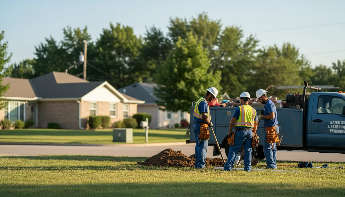 Residential water line and bathroom plumbing service in Halls, TN